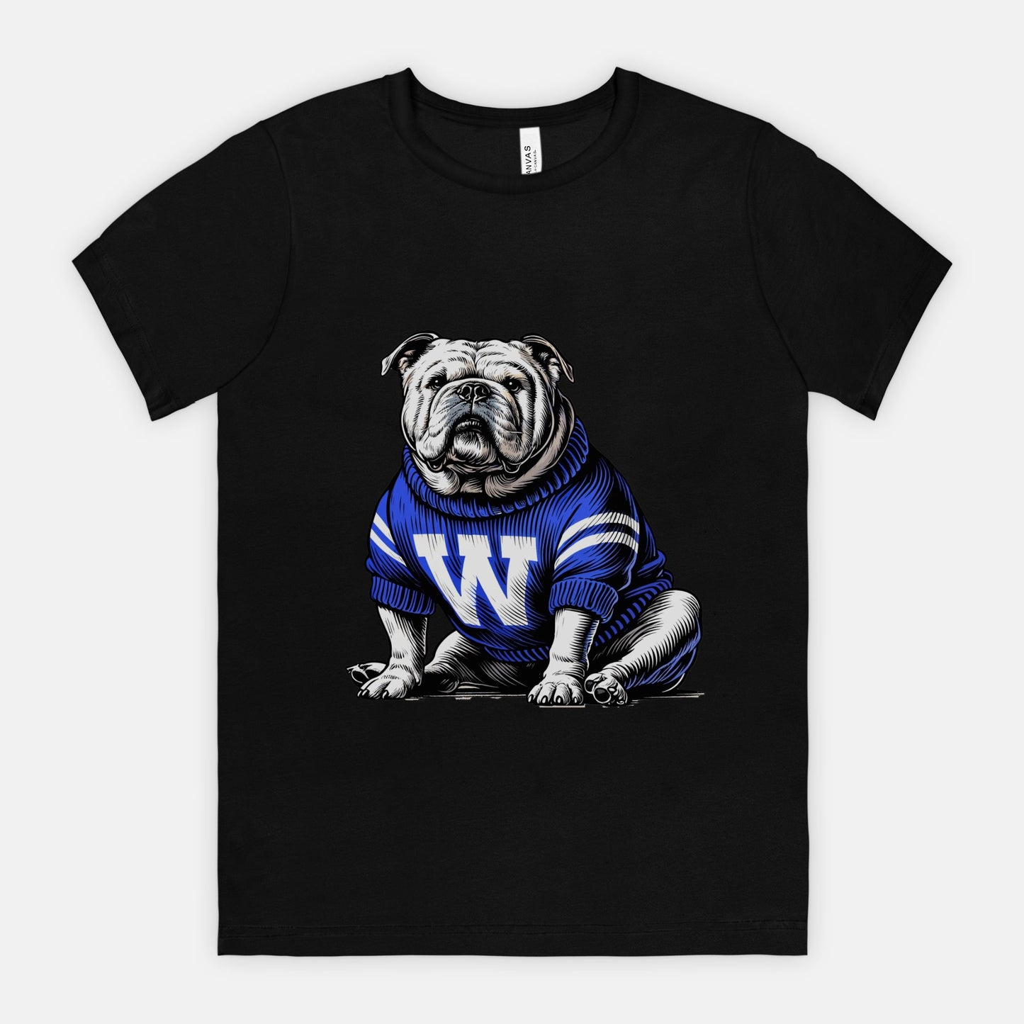 BLACK TSHIRT BULLDOG