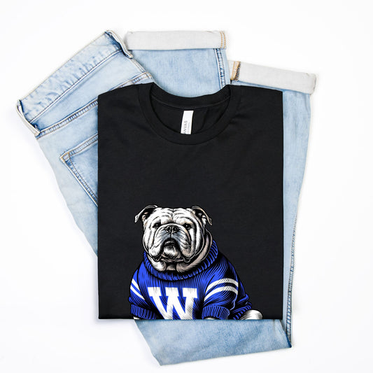 BLACK TSHIRT BULLDOG