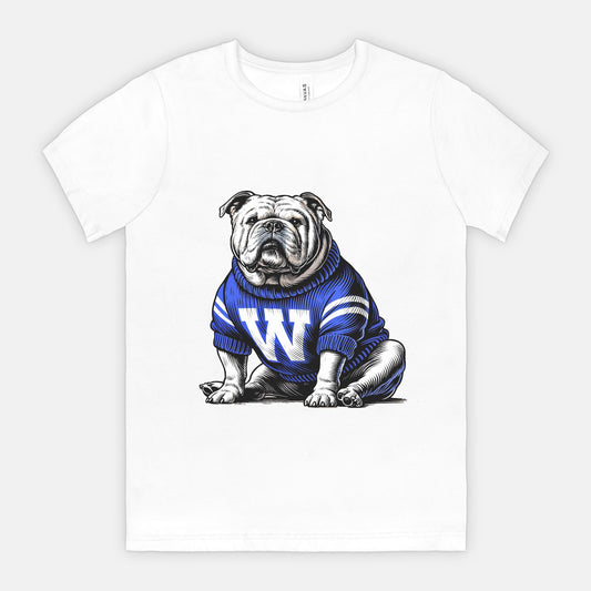 WHITE TSHIRT BULLDOG