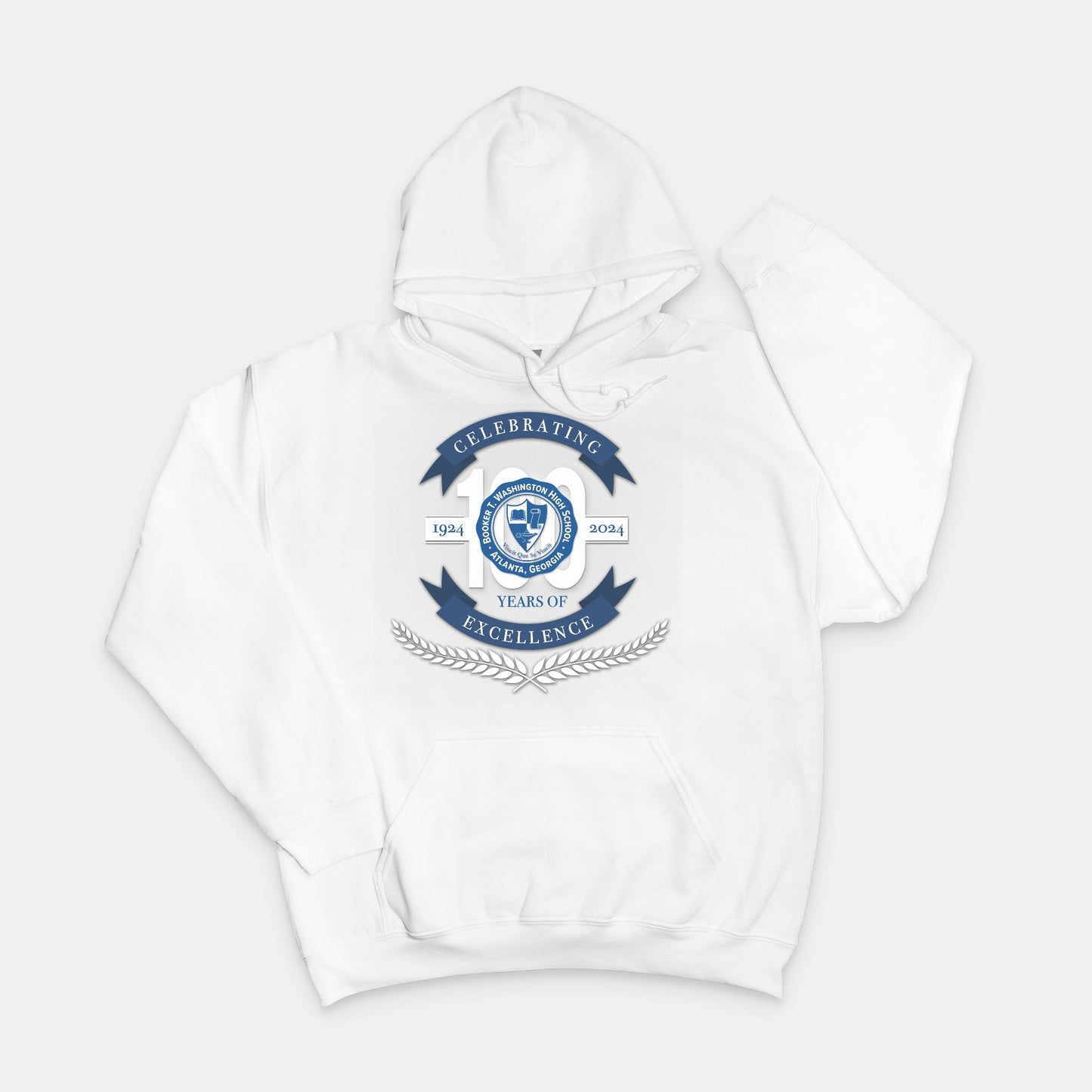 white hoodie crest